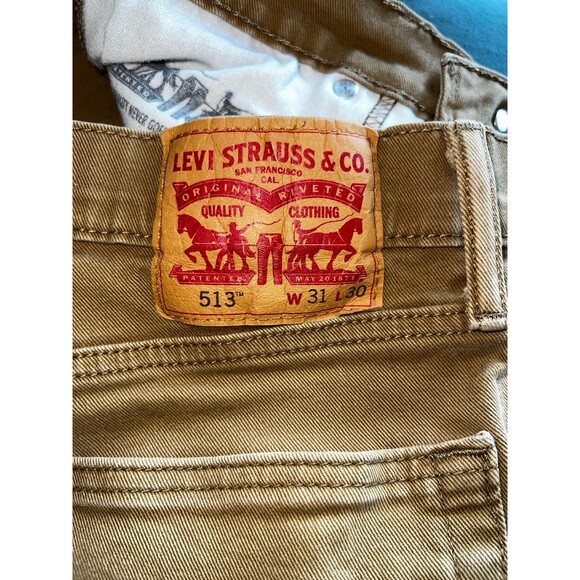 Levi’s 513 Men’s Brown/Tan Khaki Colored Jeans 31 x 30 - Picture 9 of 11